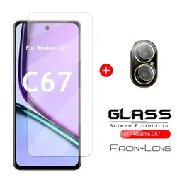 For Realme C67 Glass Realme C67 Tempered Glass Screen Protector Film 9D Camera Lens Protector Film Realme C67 Glass
