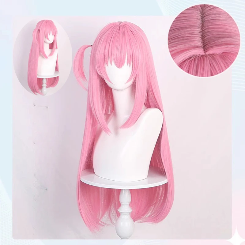 อะนิเมะBocchi The Rock Hitori Gotohคอสเพลย์วิกผมน่ารักสาวสีชมพูยาวตรงวิกผมสังเคราะห์Comic Con Coserเจ้าหญิงWigs