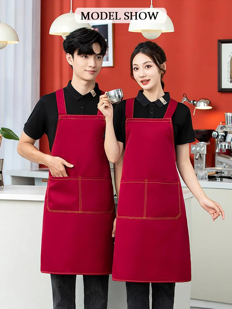 プロ仕様ツイルワークエプロン - 防水、長持ちする汚れ・摩耗に強い、レストラン・カフェ・食品サービス業界向け