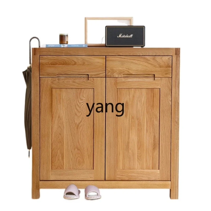 CX Solid Wood Hallway Locker Simple Modern Door Small Apartment Storage Cabinet
