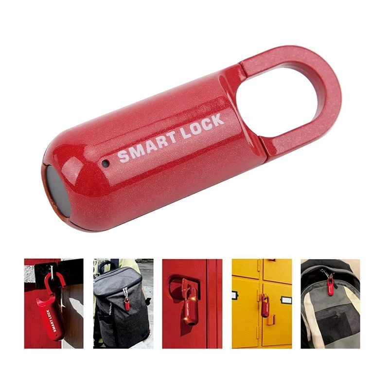 Vingerafdruk Slot Smart Hangslot Koffer Gym Locker Lock Usb Oplaadbare Mini Security Lock Voor Outdoor Reizen