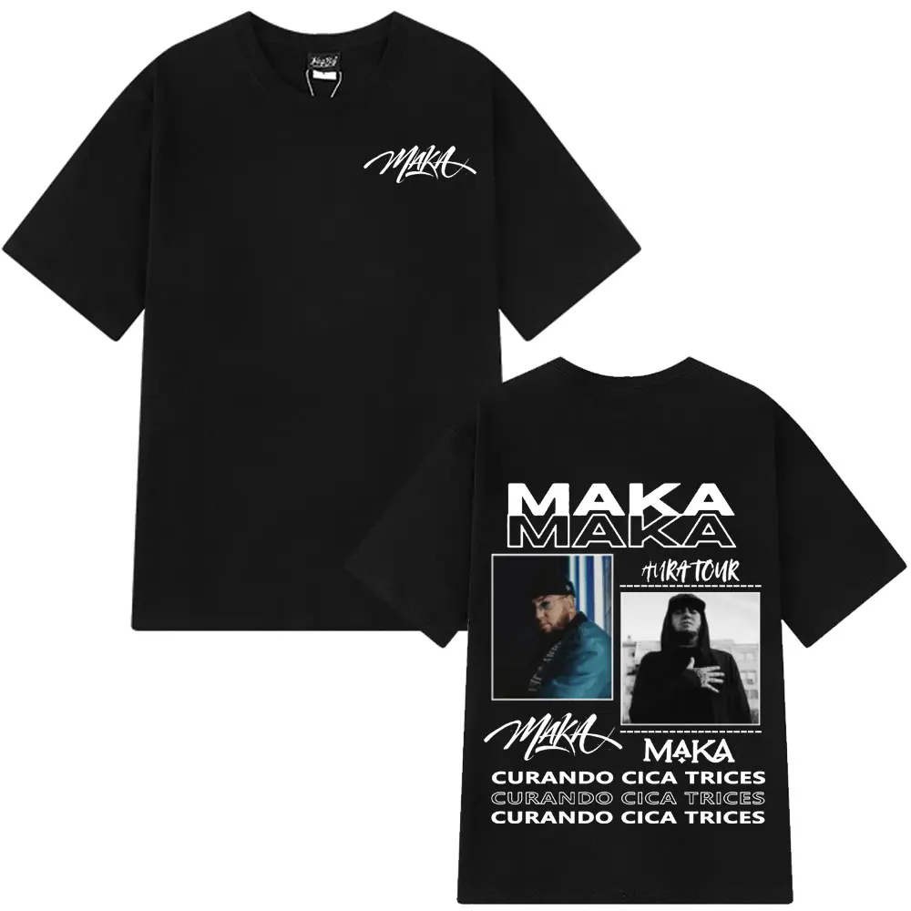 

Rapper Maka Aura Tour 2025 T-shirt Men Women Fashion Print T-shirts Summer Pop Simple Casual 100% Cotton Unisex TShirt Oversized