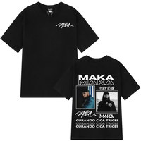 Rapper Maka Aura Tour 2025 T-shirt Men Women Fashion Print T-shirts Summer Pop Simple Casual 100% Cotton Unisex TShirt Oversized
