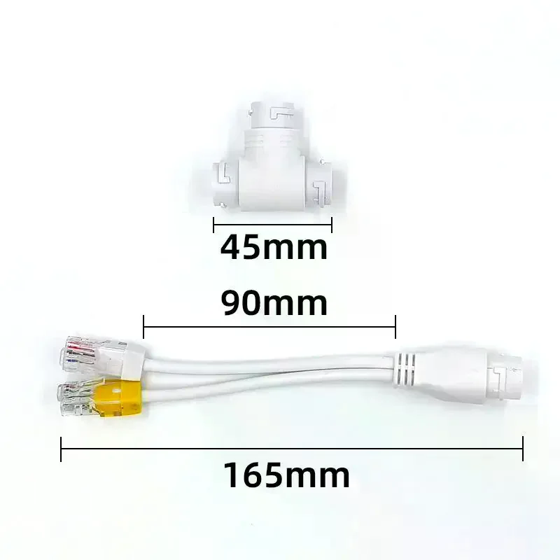Two In One POE Splitter Networks Cable Connector 3 Ways RJ45 Head CCTV POE Adapter Cable For IP Camera System
