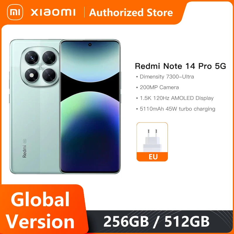 yZ[zO[o Xiaomi Redmi Note 14 Pro 5G X}[gtH MediaTek Dimensity 7300-Ultra 200MP AIJ NFC 6.67C`AMOLEDfBXvC IP68