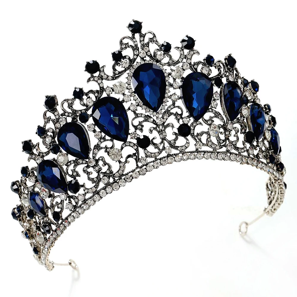 Graceful Big Crystal Tiaras for Brides Princess Diadem Party Prom Wedding Crown Hair Jewelry Bridal Head Accessories