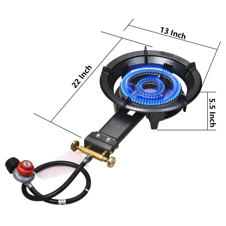 キャンプストーブ、屋外プロパンガスストーブ、0～20 PSIG調整可能高圧ストーブ