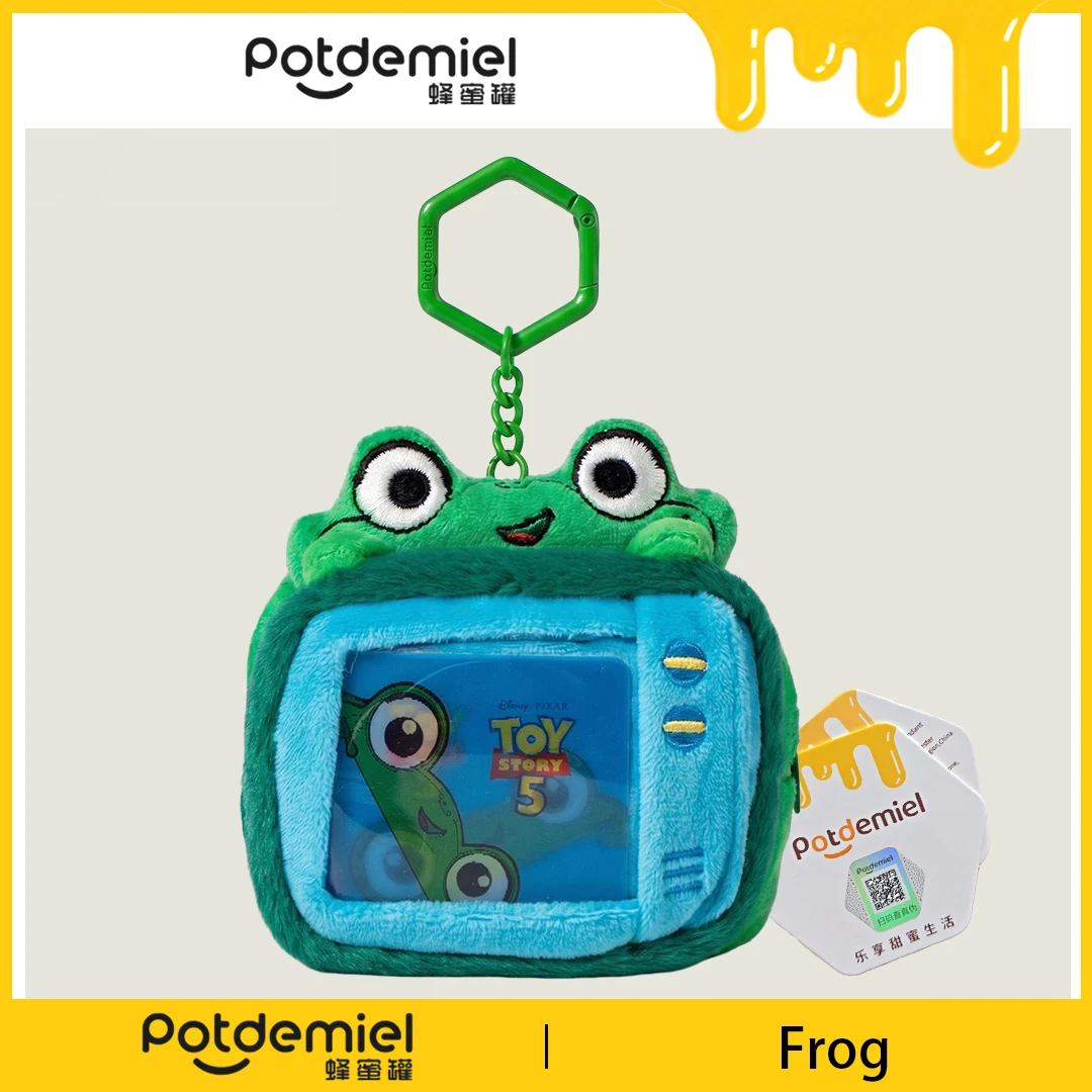 

Potdemiel Disney Toy Story Frog Old Style TV Plush Storage Sack Fluffy Earbud Guard Bag Trinket Trip Token for Young Toy Fans