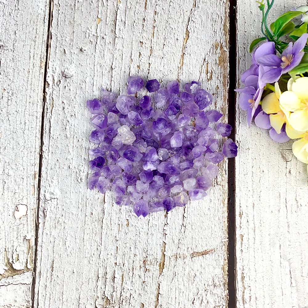 Natural Crystal Amethyst Tooth Flower Rough Stone Aquarium Home Fish Tank Decoration Mineral Healing Raw Stone DIY Gifts