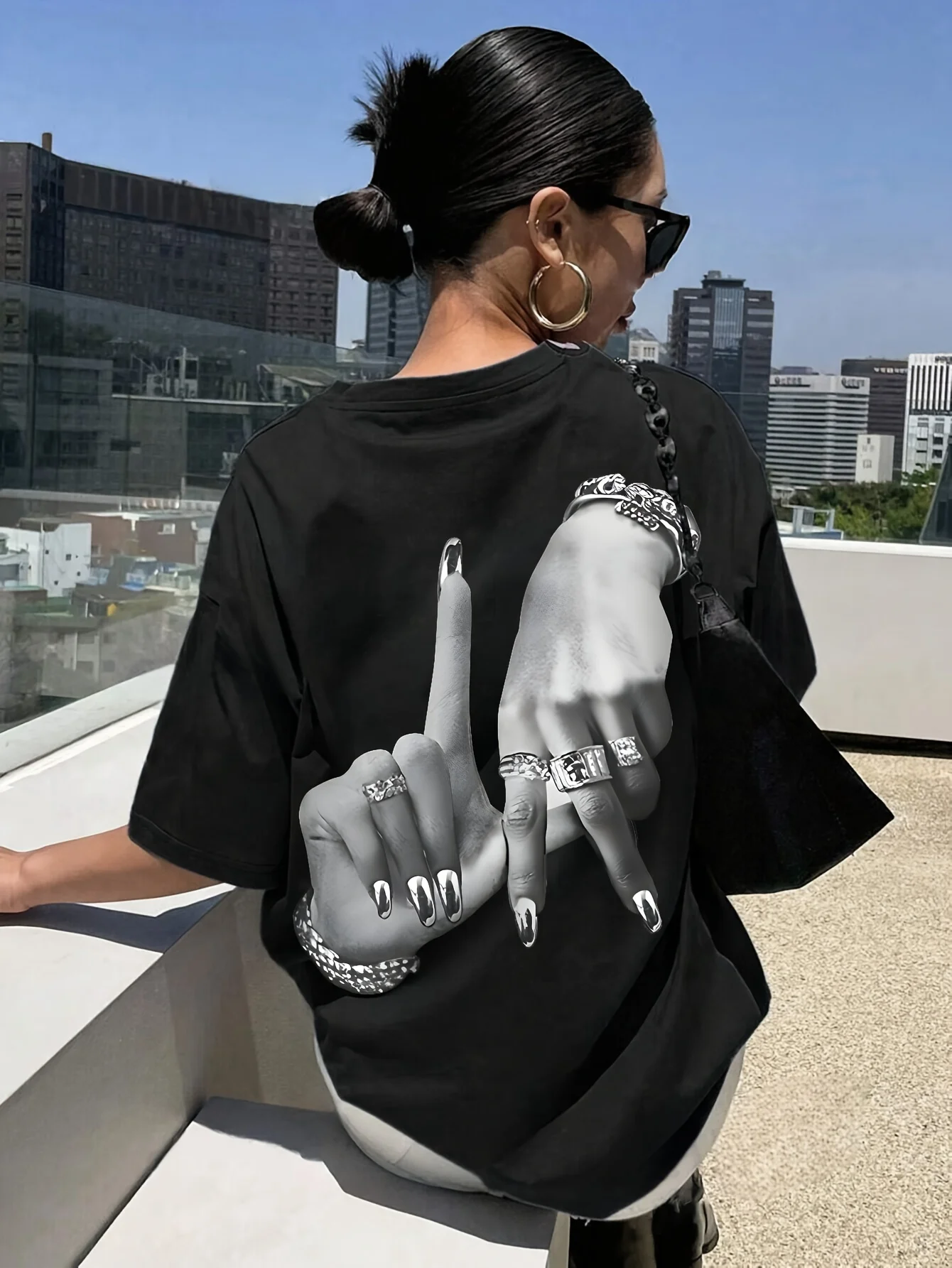 Summer women's T-shirt with 3D print lightweight and breathable casual for roller skating hip-hop and streetwear fashion