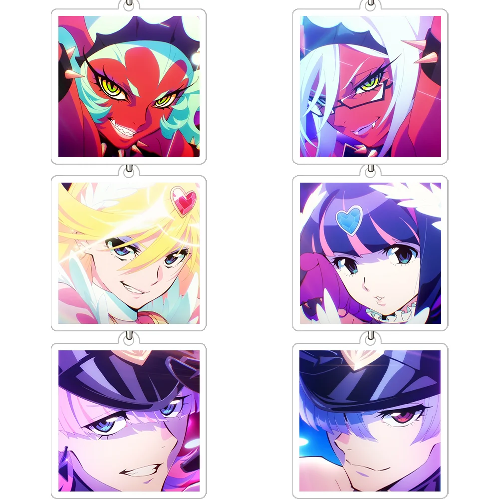 Panty & Stocking with Garterbelt Panty Stocking Scanty Kneesocks Polyester Polyurethane Official HD Acrylic Keychain Bag pendant