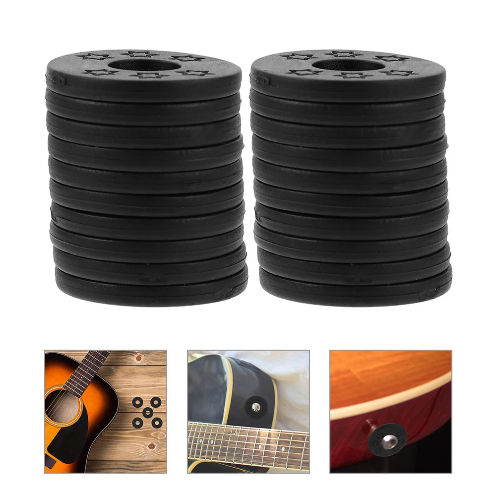 

20 Pcs Guitar Strap Buckle Spacer Pads Locks Bass and Buttons Pin