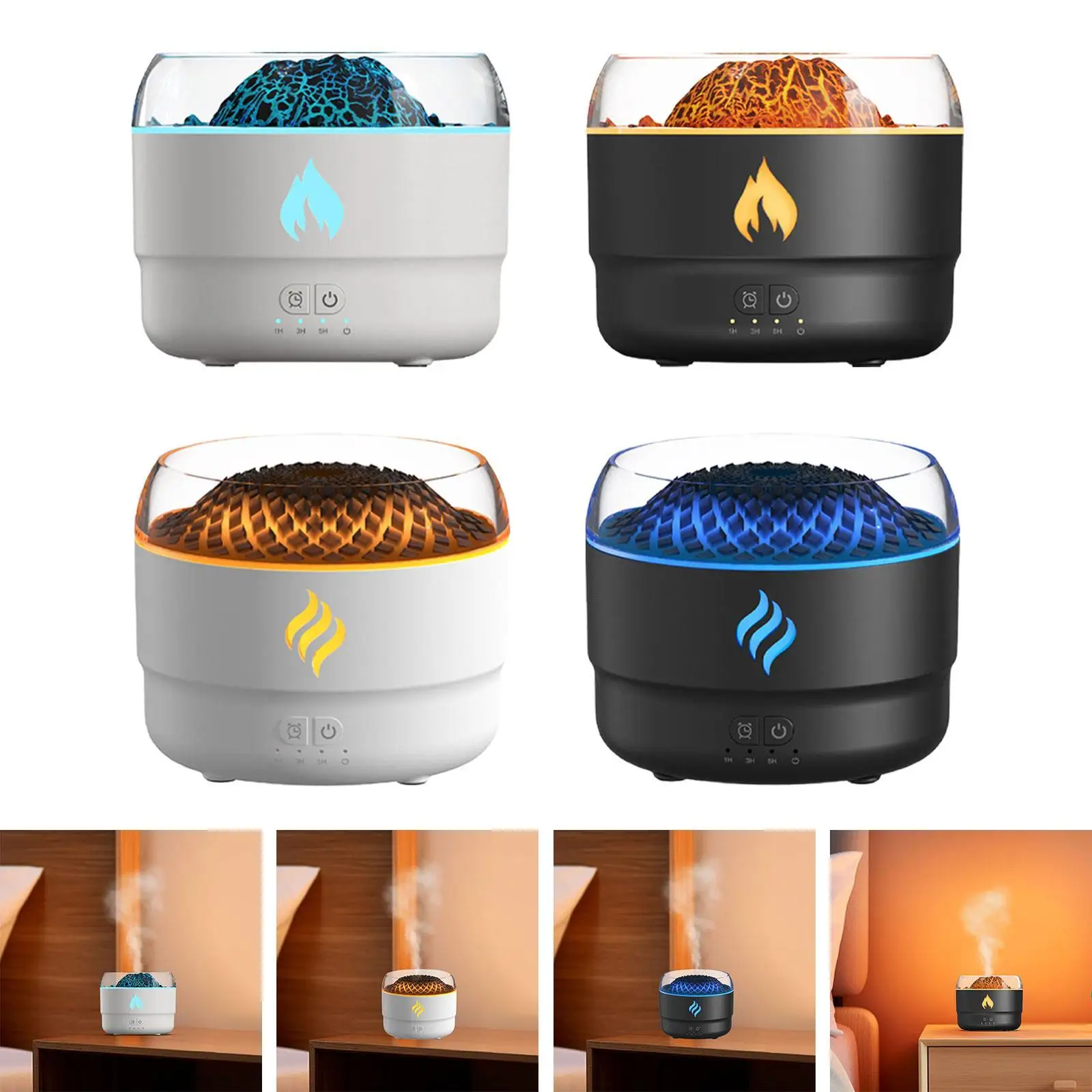 Essential Oil Diffuser Home Fragrance with 1H 2H 5H Timer Ultrasonic Humidifier for Housewarming SPA Cars Nursery Living Room