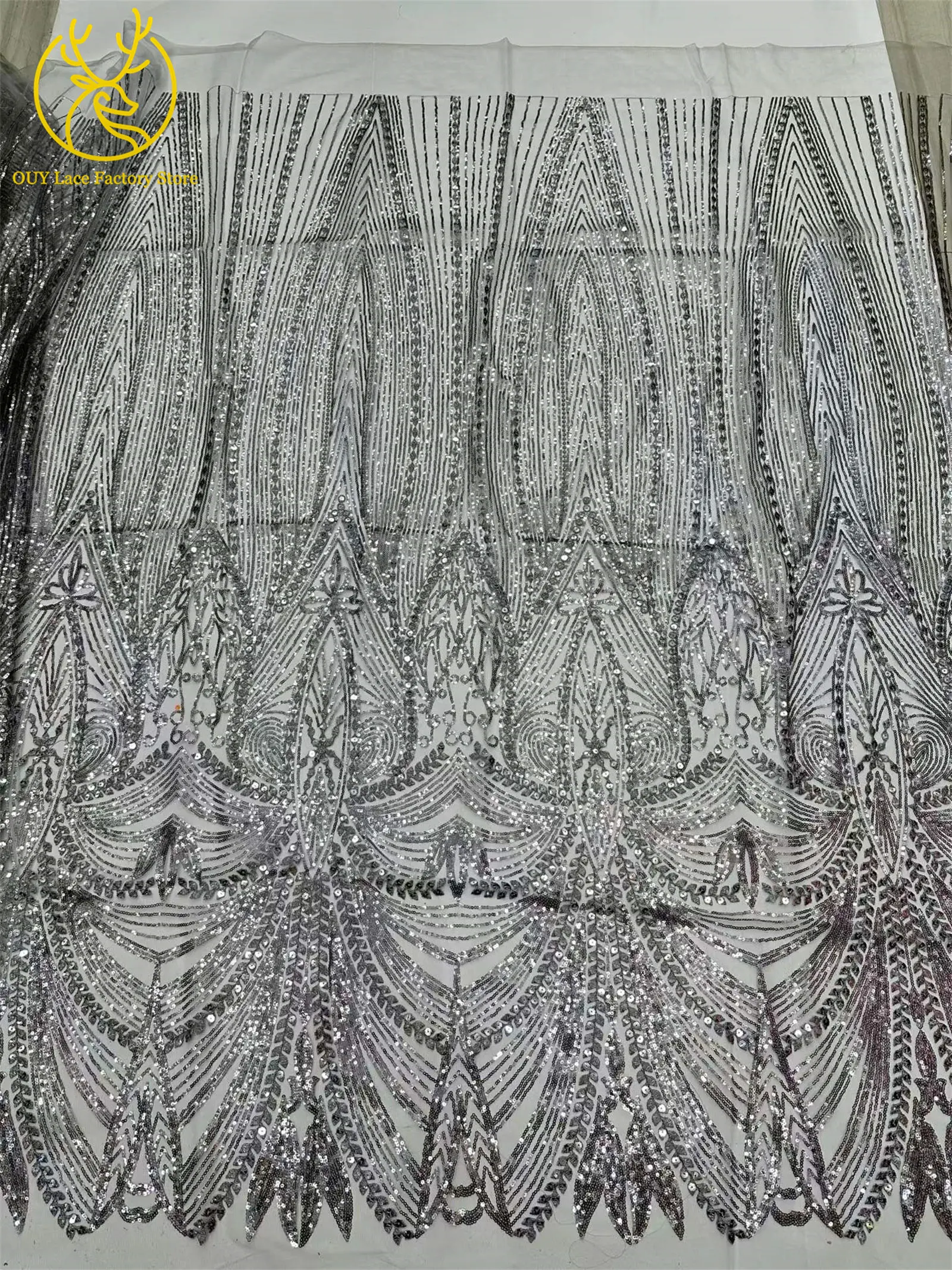 5 Yards Afrikanischer Spitzenstoff 2026 Hochwertige Französische Pailletten Perlenbesetzter Tüll Hochwertiges Nigerianisches Partykleid für Damen Hochzeitskleid – Detail 29