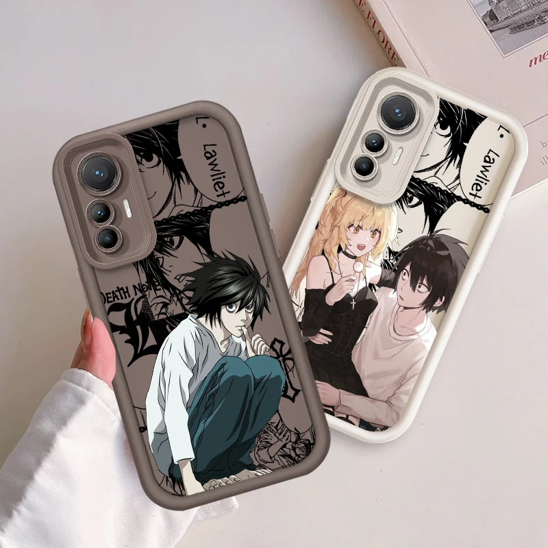 D-Death N-Note Anime Cool For Xiaomi 12T 11 Lite Poco F5 F4 F3 F2 M3 Pro X5 X4 X3 GT 4G 5G Eye Ladder Cover Capa Fundas