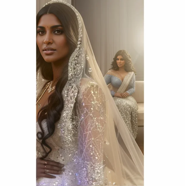 

Luxury Full Crystal Pearl Lace Veil Cathedral Style Veil Custom Made Wedding Veil off White/Ivory with Metal Hair Comb