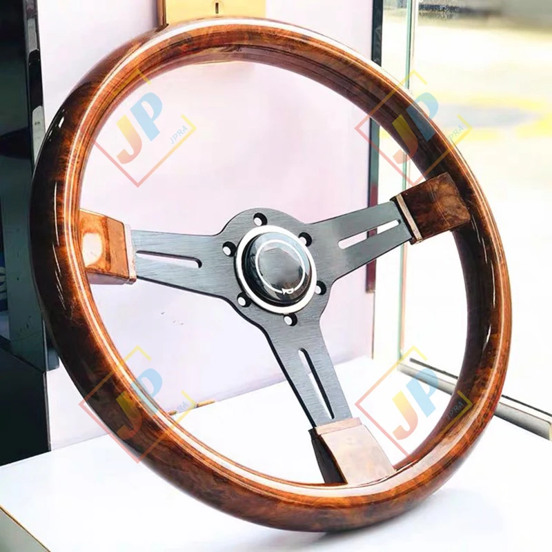 

14inch Car Racing Universal Steering Wheel ABS Imitation Wood Material Retro 350MM