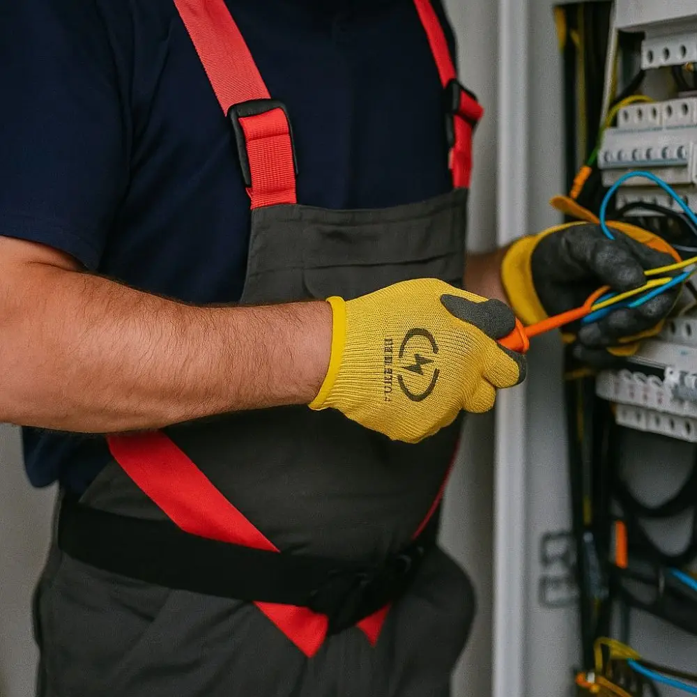 

400V Electrician Work Gloves Flexible Wear-resistant Anti-electricity Gloves Nonslip Rubber Gloves Hand Protection