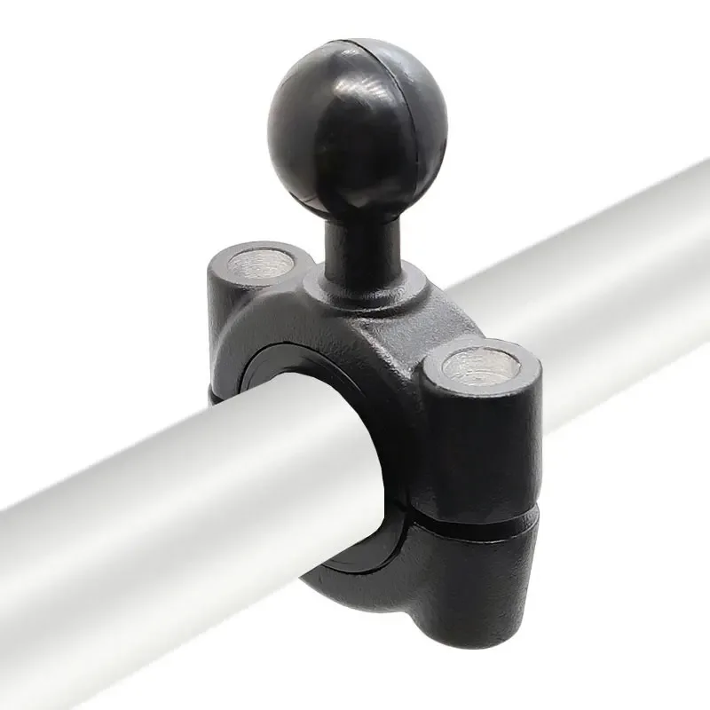 Ballhead Clamp 1 Inch Ball Mounting to Fit 28.6-39.1mm Round Rods Tubes Handlebar Rail Mount for Gopro Action Camera Clip