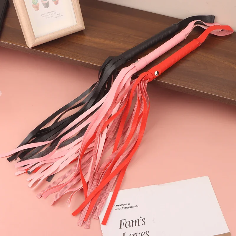 High Quality PU Leather Pimp Whip Racing Riding Crop Training Horse Whip Stage Performance Prop Party Flogger Horse Riding Whip