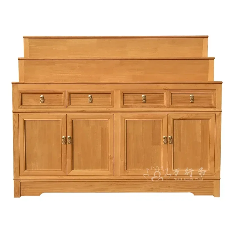 

Solid Wood Altar Three-Layer Buddha Cabinet Incense Burner Table Buddha Shrine New Chinese Ladder Altar Cabinet