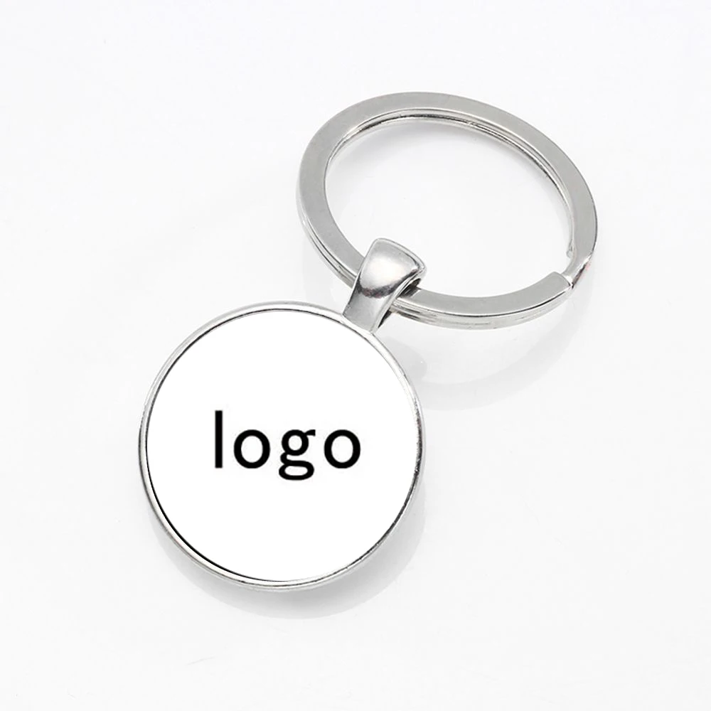 Imagem -02 - Logotipo Personalizado Keychain Personalização da Empresa Preto e Branco Photo Color Privado