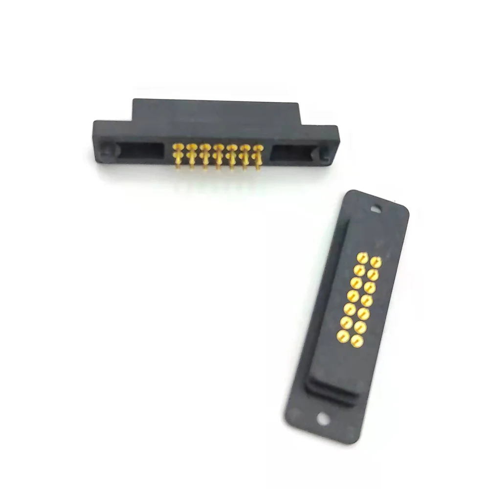 1sets14Pin صف مزدوج عالية الحالية المغناطيس شفط الربيع بوجوبين موصل ذكر أنثى التحقيق تيار مستمر شحن الطاقة المغناطيس موصل