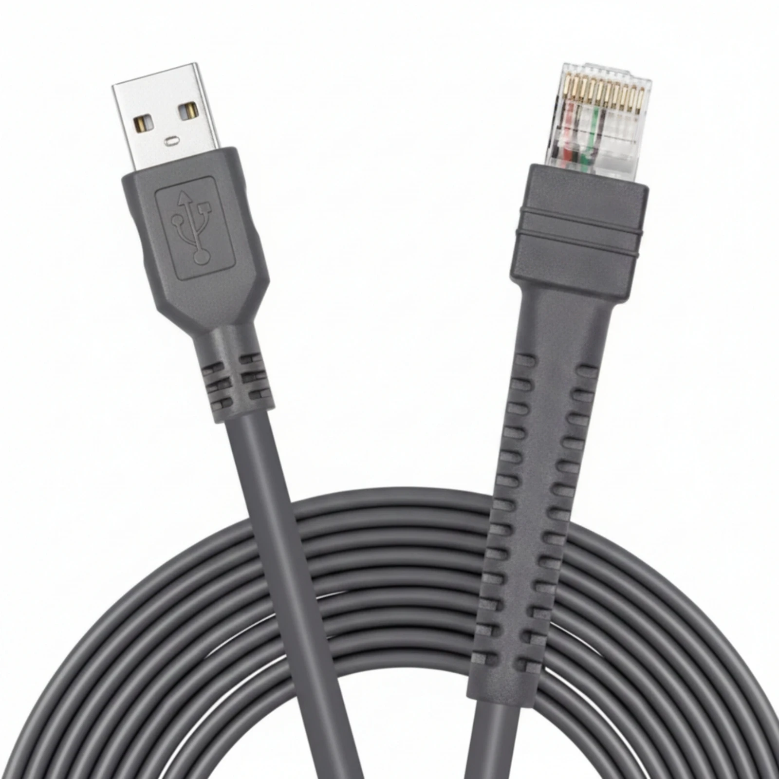 USB Scanning Scanner Cable Flexible Scanning Scanner Cable Pure Copper Gold-Plated for Retail Counters, Inventory Stations