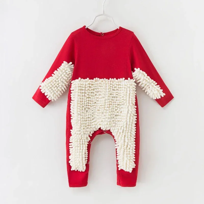 Infant Baby Boy Girl Rompers Kids One-Pieces Crawl Clothes Newborn Mop Mopping Cleaning Jumpsuit Clothing Spring Autumn Costume