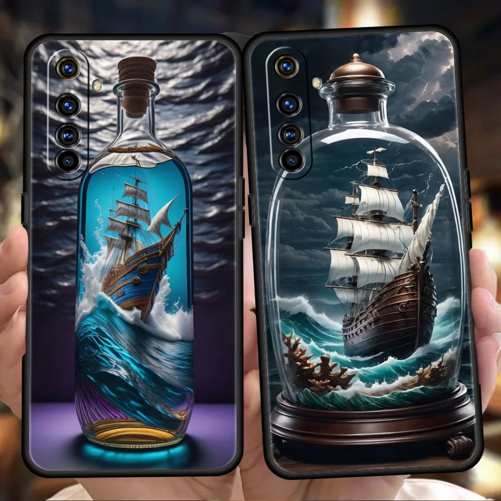 

Флакон корабля, флэш-чехол для Oppo A17 A12 A57 A74 A16 Find X5 X6 A52 A53 A54 A15 Reno 6 Z 7 Pro A9 2020