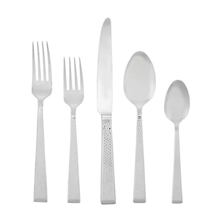 

5154346 Kyler 20-Piece Stainless Steel Flatware Set Service for 4 Silver Durable Cutlery for Dining