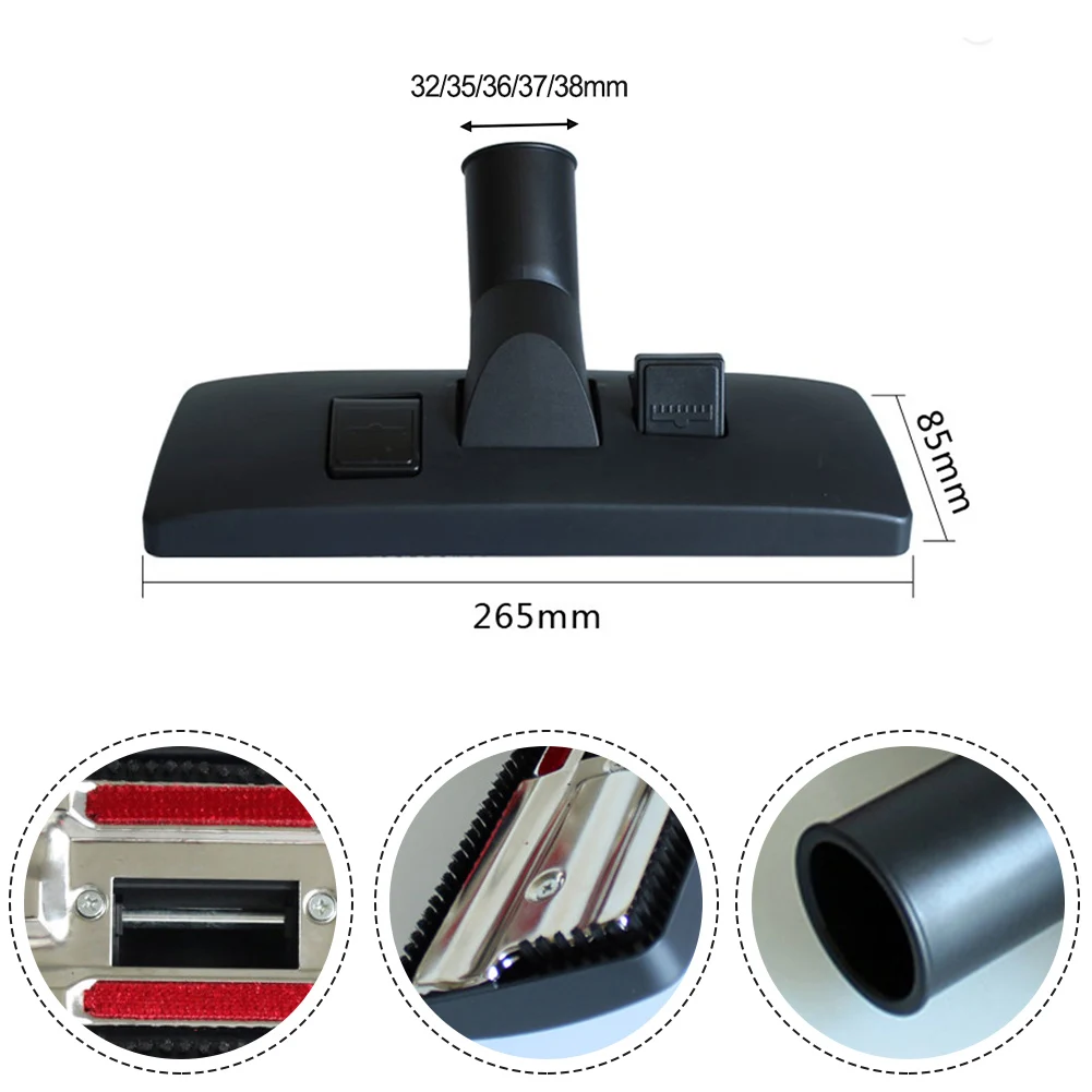 Universal 32/35/36/37/38mm Inner Diameter Vacuum Cleaner Brushes Accessory Durable Brush Head Tool Replacement For Floor Carpet