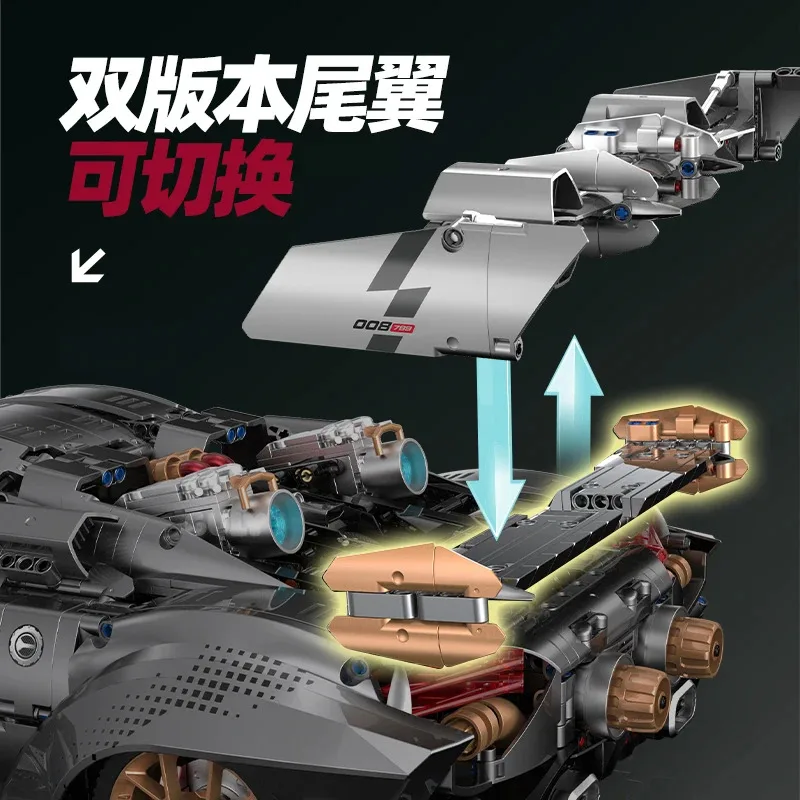 10629 1:8 MOC รถแข่งซูเปอร์เทคนิค 918 ตัวต่อบล็อก ของเล่นประกอบแบบจำลองสำหรับเด็ก ของขวัญคริสต์มาส 3903 ชิ้น