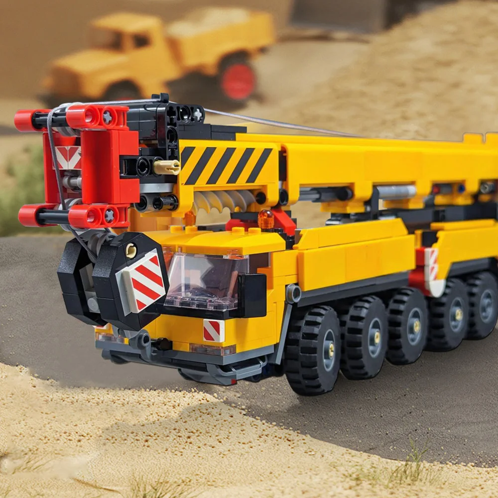 

MOC-186848 Engineering Crane Truck Building Blocks Excavator Model Crane Car DIY Creative Toys Educational Children Gift