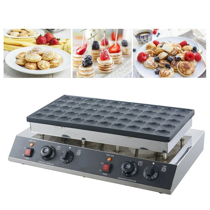 

Commercial Electric Muffin Machine 50-Hole Round Waffle Stainless Steel Body Durable Non-Stick Pan Coating