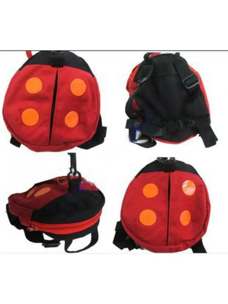 Baby Schoolbag Red Children Ladybug Pattern Anti Loss Bag Cartoon Toddler With Cute Little Mother Favorite Shopping Can Adjusted