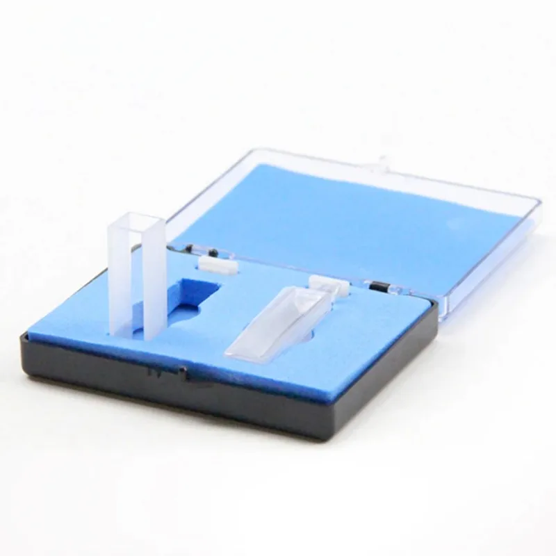 2Pcs 5mm Path Length Quartz Cuvette Cell with Lid for Spectrophotometers 1.7ml