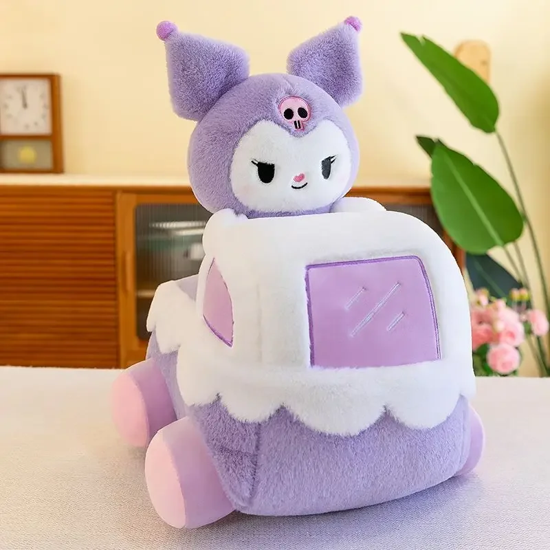 Animal de peluche Sanrio de gran tamaño, juguete de dibujos animados, My Kuromi Melody, coche, muñeca suave y cómoda, regalo de vacaciones para niños, 60CM