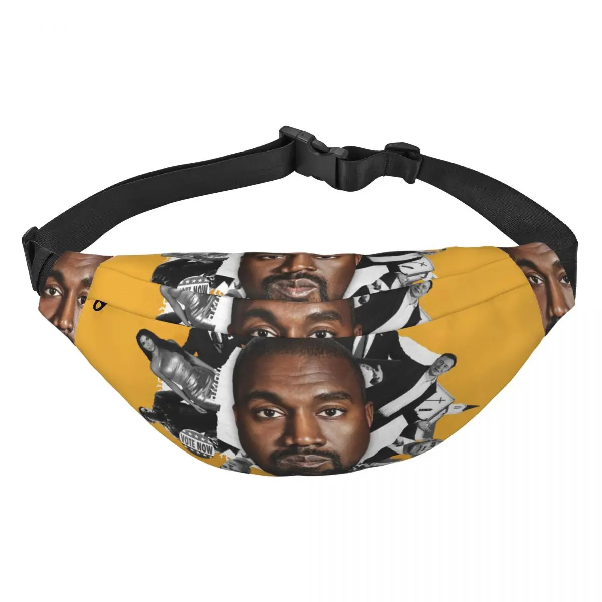 Funny Kanye West Meme Fanny Pack Women Men Rapper Music Producer Sling Crossbody Waist Bag for Travel Cycling Phone Money Pouch