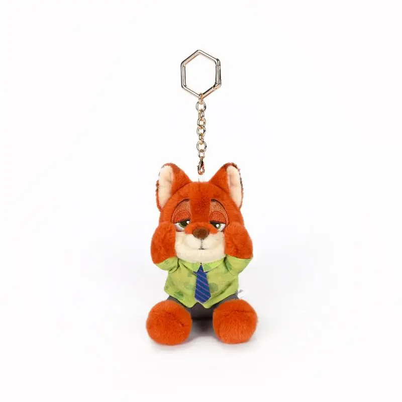 Disney Zootopia Nick Wilde Keychain Kawaii Cartoon Judy Hopps Sloth Plush Toy Backpack Pendant Accessories Friend Birthday Gift