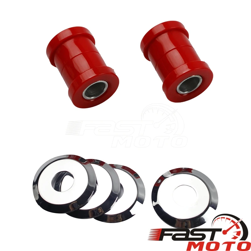 Kits de buje de manillar rojo para motocicletas, bujes elevadores de barra de mango de uretano de alta resistencia para Harley Sportster Big Twins