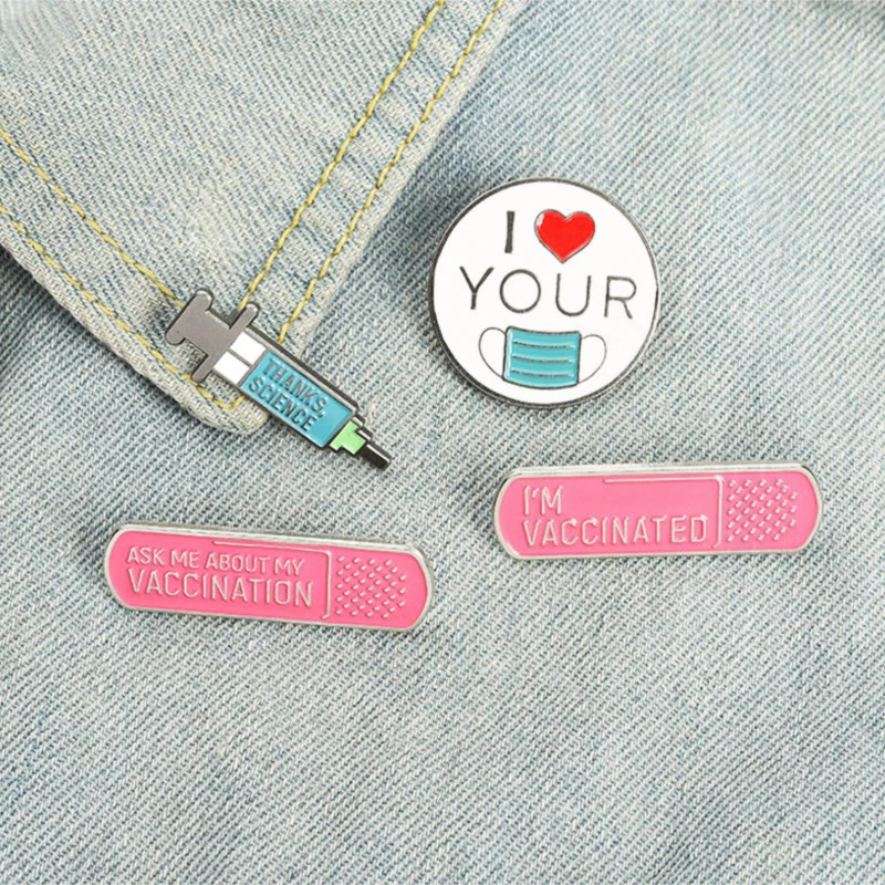 Broche de esmalte médico personalizado, crachá de lapela, pino do saco, presente de jóias para amigos infantis, reagente científico, amor e paz