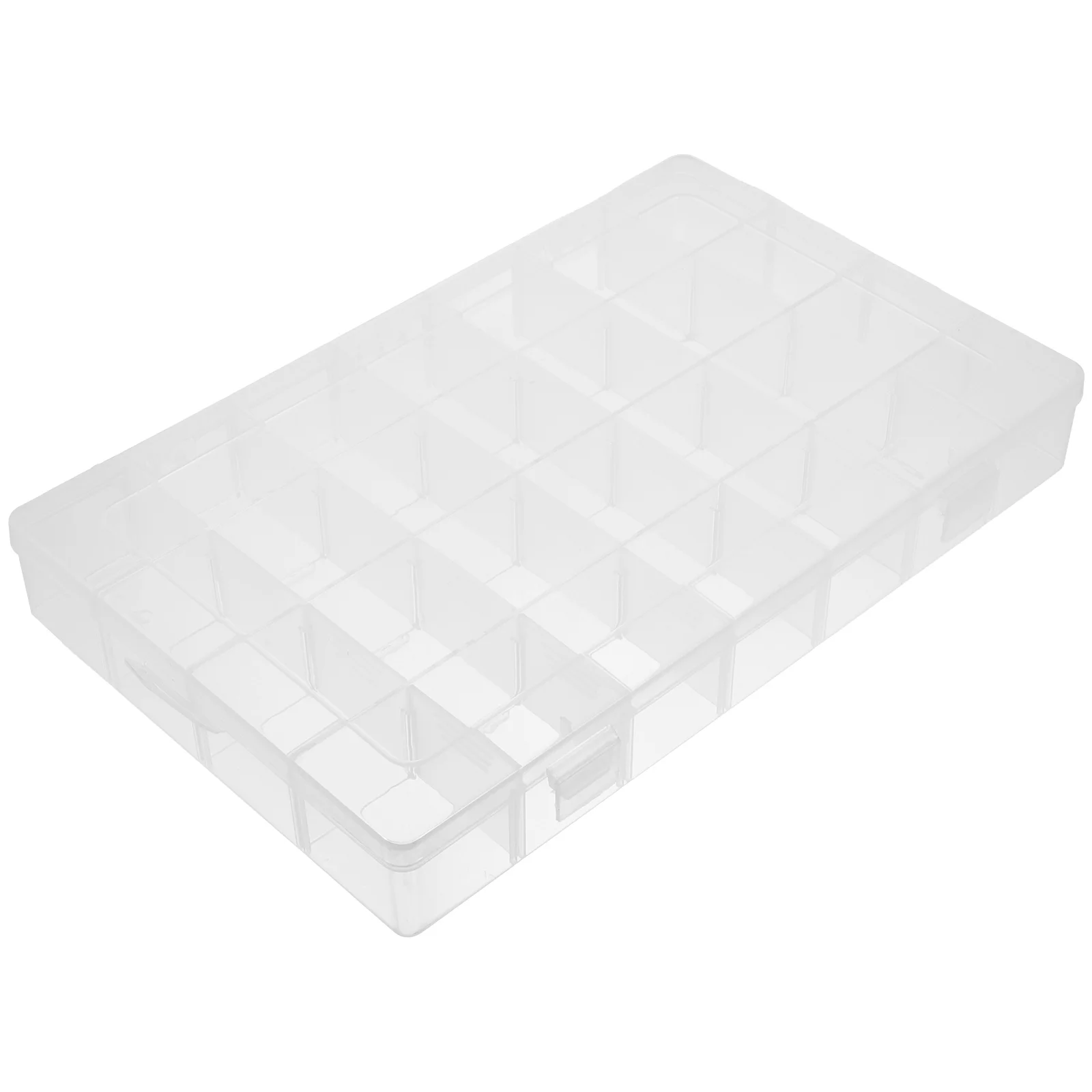 

28-Grid Plastic Adjustable Jewelry Organizer Box Storage Container Case with Removable Dividers Clear plastic storage box