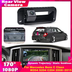 HD Car Trunk Handle Back Up Parking Reverse Camera Rear View Camera For Mercedes Benz C Class W204 S204 C204 2008~2014 2015