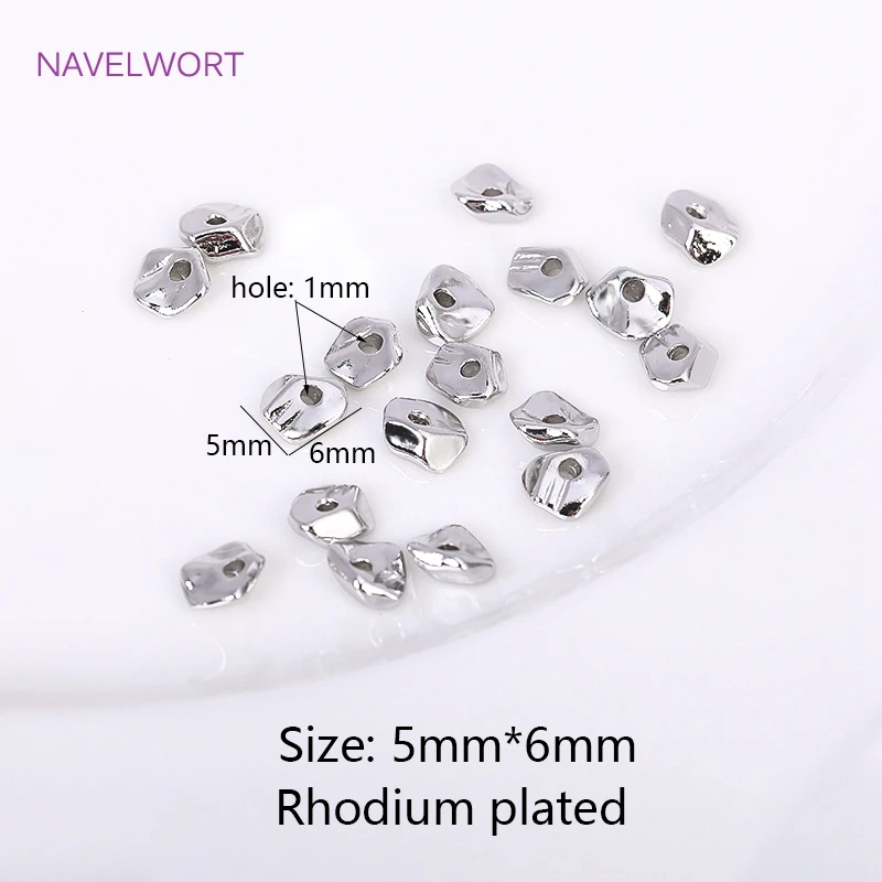 Messing 18 Karat vergoldete unregelmäßige Perlen für die Schmuck herstellung, Separatoren für Perlen, Abstands perlen, DIY hand gefertigtes Handwerk Großhandel – Detail 16