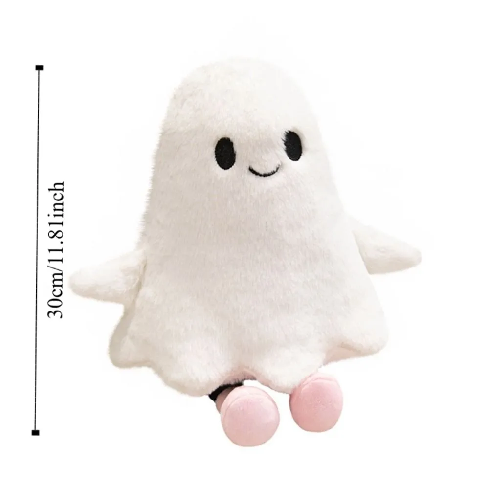 Muñeco de peluche de pequeño fantasma de simulación, muñeco de fantasma de dibujos animados esponjoso interactivo, colección de juguetes, cómodo almohada fantasma de Halloween