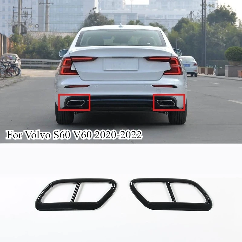 

Для Volvo S60 V60 S90 V90 XC40 2020: Декоративная накладка на выхлопную трубу из нержавеющей стали, аксессуар для автомобиля