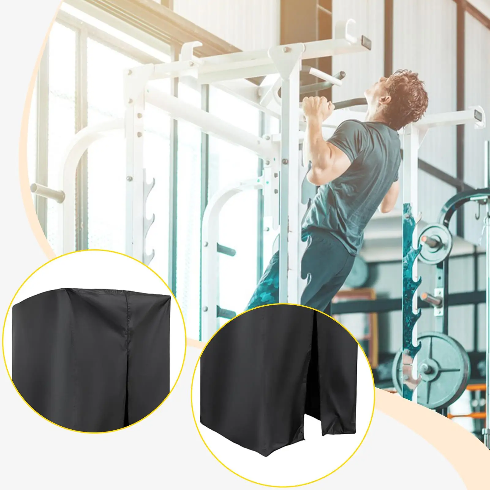 غطاء سحب لأعلى، غطاء رف القرفصاء، مقاوم للغبار، مقاوم للماء، متعدد الوظائف، ملحقات سوداء قوية وعملية #4