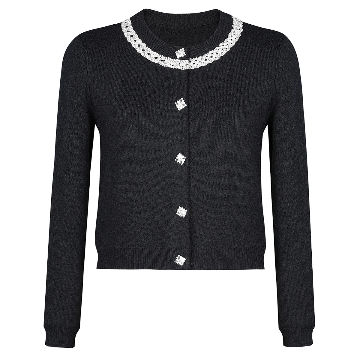 

Spring And Autumn New Fashionable Temperament Commuting Heavy Industry Knitted Cashmere Small Fragrant Style Top Coat+Skirt Set