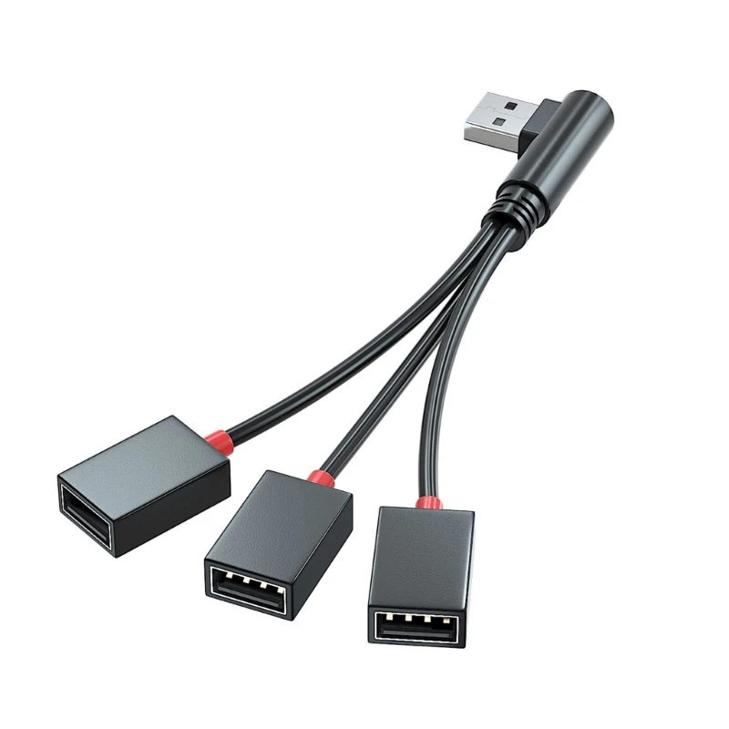 3 in 1 USB Splitter Cable, USB Power Splitter 1 Male to 3 Female USB .0 Adapter 1 to 3 USB Splitter USB Extension Cable